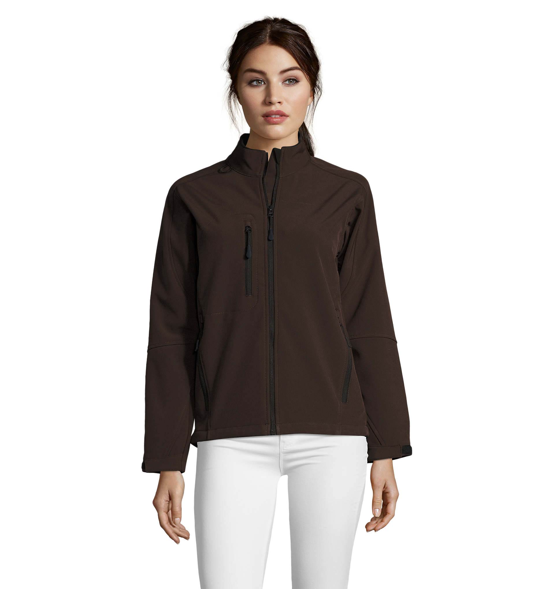 Veste softshell personnalisée femme ROXY Chocolat Foncé